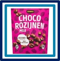 Huismerk Choco Rozijnen Melk 200 gram