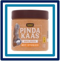 Huismerk 100% Pindakaas met stukjes Pinda 350 gram