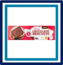 Huismerk Chocolade Biscuits Puur 9 Stuks 125 gram