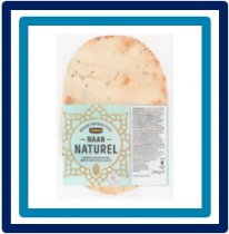 Huismerk Naanbrood Naturel 2 stuks 260 gram
