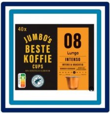 637294 Huismerk Lungo Intenso Koffiecups 40 stuks