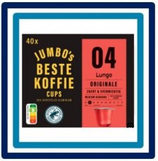 637295 Huismerk  Lungo Originale Koffiecups 40 stuks