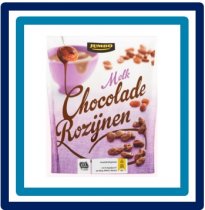 Huismerk Melkchocolade Rozijnen 200 gram